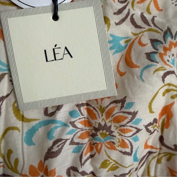 Léa Boho Maxi Dress NWT Floral Cotton V Neck Tiered Pockets Resort 2X - Picture 7 of 10